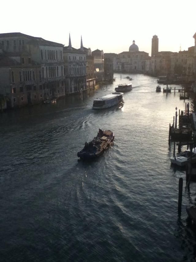 Venice sailing into the twilight
