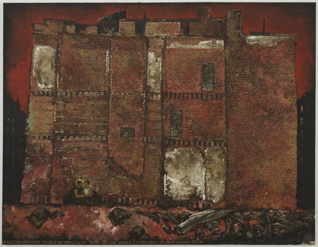 Martin Wong, "No Es Lo Que Has Pensado... (It's Not What You Think...)" (1984), acrylic on canvas, 60 x 48 (courtesy Bronx Museum)