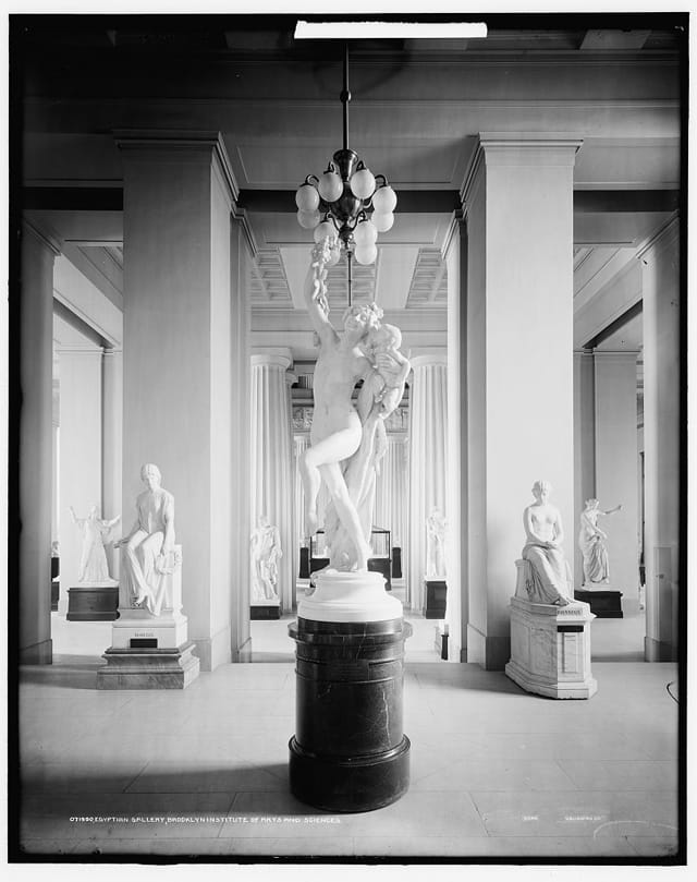 Egyptian Gallery of the Brooklyn Institute of Arts and Sciences (1906-1920) (via Library of Congress)