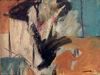 Nicolas Carone, "Untitled"(c. 1958), oil on masonite, 19 x 26 in (© Estate of Nicolas Carone, courtesy Heckscher Museum of Art)