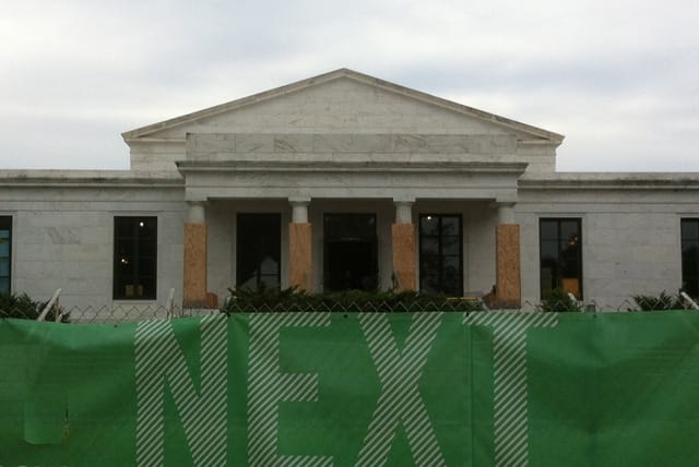 The Sterling and Francine Clark Art Institute, Williamstown, Massachusetts (renovation in progress). (photo by the author for Hyperallergic)