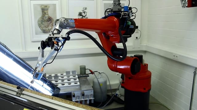 e-David painting (screenshot from Vimeo)