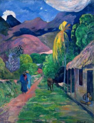 Gauguin's "Street in Tahiti" (1891) was the subject of a disputed claim at the Toledo Museum of Art. (via toledomuseum.org)