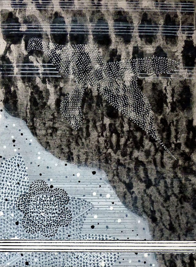 Glenn Goldberg, "Other Place 19" (2013), acrylic, gesso, and ink on canvas, 16 x 12 in / 40.6 x 30.5 cm