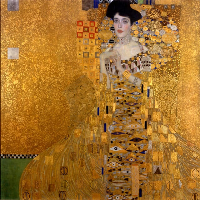 Gustav Klimt's "Portrait of Adele Bloch-Bauer I" (1907) is one of the most famous Nazi-looted artworks restituted to the original owner's heirs by a court. (via Wikipedia)