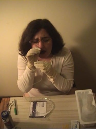 Robin Hustle, Detail from the video "How It Feels to Force-Feed", image via Woman Made Gallery