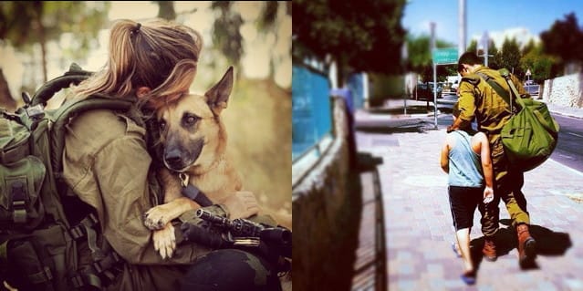 Two official IDF Instagram account photos (left via webinstgrm, right via Flickr)