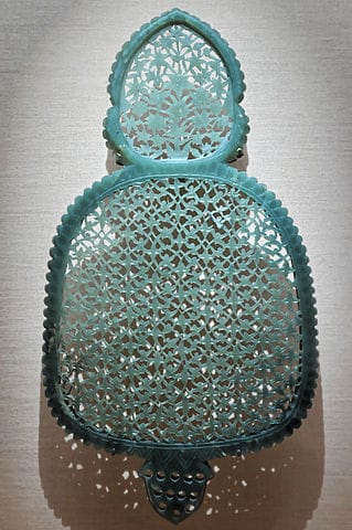 Jade Mughal mirror frame in the Bishop Collection