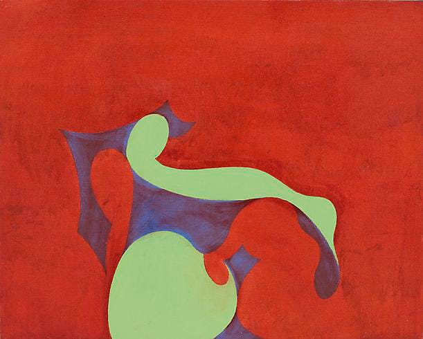 Thomas Nozkowski, "Untitled (6-30)" (1988), oil on canvas board, 16 x 20 inch