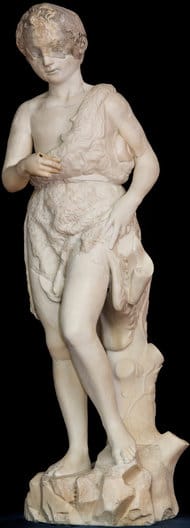 “San Giovannino,” possibly by Michelangelo. (via Brancatelli/Zicarelli)