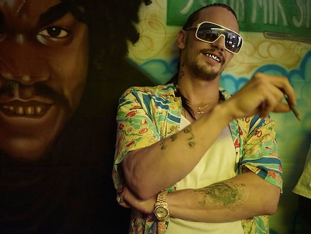 James Franco as cuddly/creepy gangster "Alien" in Spring Breakers