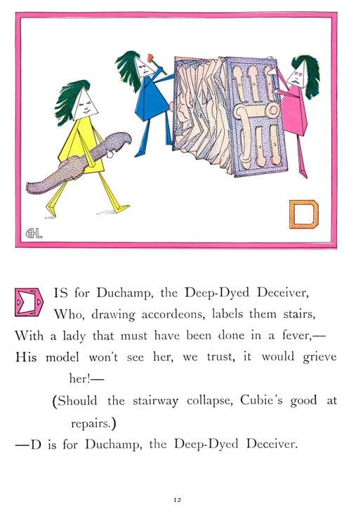 Mary Mills Lyall and Earl Harvey Lyall, The Cubies’ ABC (New York: G. P. Putnam’s Sons, 1913; repr. New York: Readymade Press, 2010). (image Courtesy Francis M. Naumann Fine Art, New York via armory.nyhistory.or)