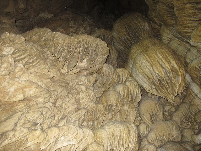 A view of the jelly fish-like forms of the "Paradise Lost' cave. (photo by Meghan Nazer's Flickstream)