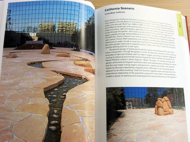Isamu Noguchi's "California Scenario" in Costa Mesa, California, in "Art Parks" (photograph by the author)