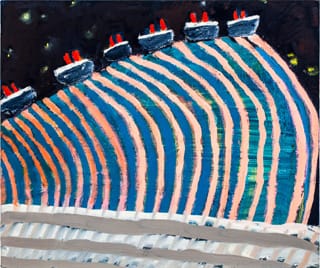 Katherine Bradford, "Mile High Liners" (2012) (click to enlarge)