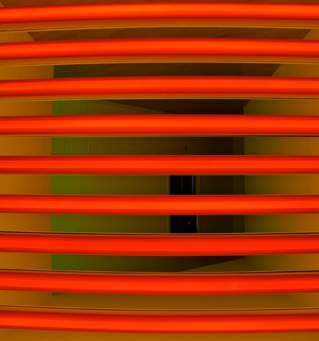 Dan Flavin, "untitled (to Robert, Joe and Michael)" (detail) (1975–81)