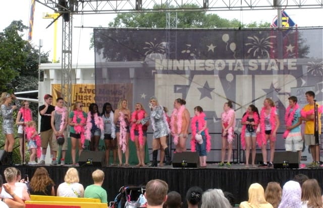 Announcing the winner of a dance contest