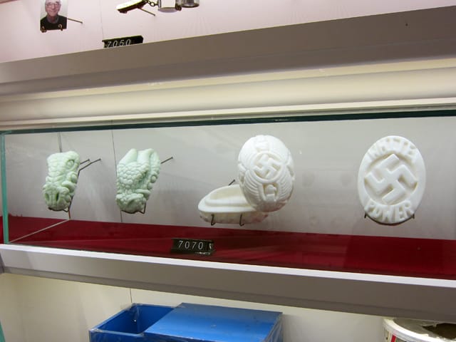 Objects carved from soap by prisoners