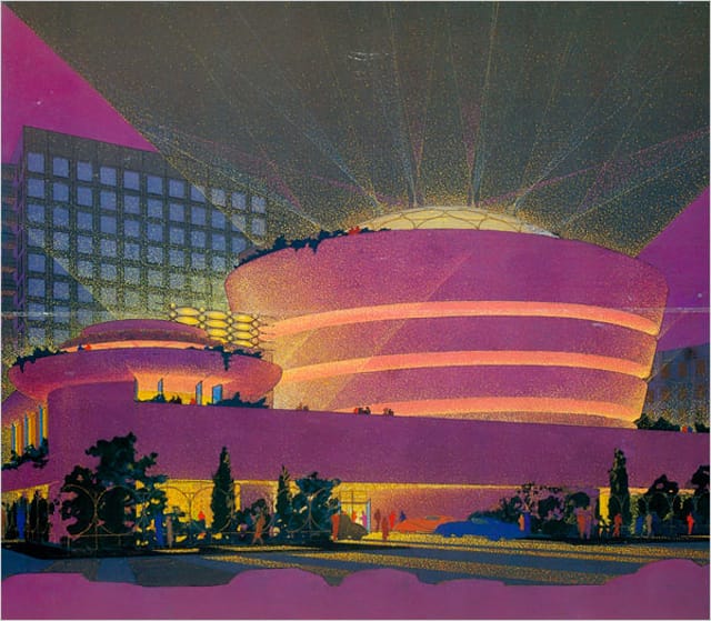 Frank Lloyd Wright's Pink Guggenheim (courtesy The Solomon R. Guggenheim Foundation)