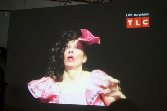 Jill Pangallo, documentation of performance at MASS Gallery in Austin; still from the video "Mackenzie" (2013) (image courtesy of MASS Gallery)