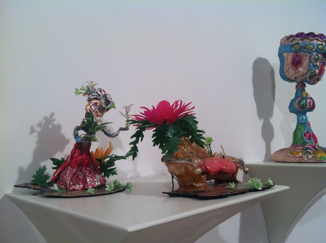 Thomas Lanigan-Schmidt, "Henry Picking Up Artists" (1968), with "Chalice" (c. 1968) in background