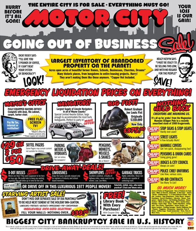 Vile's ad in the Metro Times (via blog.metrotimes.com)