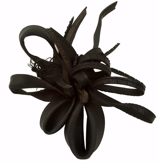 Chakaia Booker, "Remembering Columbia" (2006). Booker incorporated a space shuttle tire donate by NASA into he work to memorialize the February 1, 2003 Columbia disaster