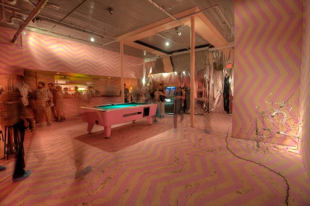 Installation shot from the opening of "No Vacancy"