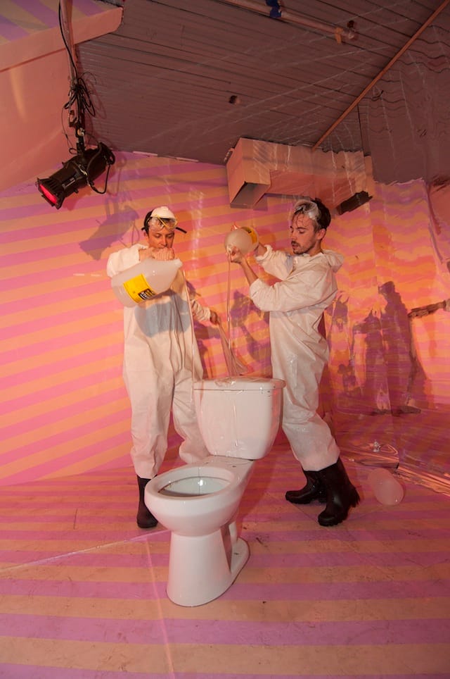 Installation shot from the closing of "No Vacancy"