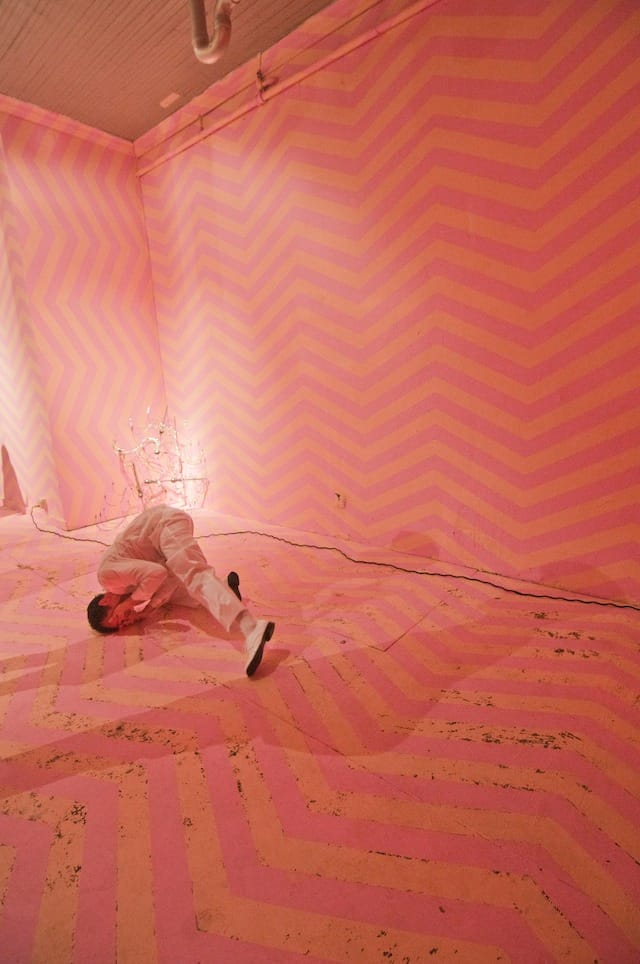 Installation shot from the opening of "No Vacancy"