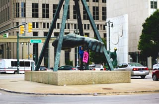 Vile and his crew revisited Robert Graham's "Monument to Joe Louis" (click to enlarge)