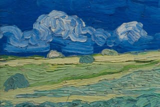 Detail of a Relievo of van Gogh's "Wheatfield under Thunderclouds" (courtesy Van Gogh Museum, Amsterdam, via artdaily.com) (click to enlarge)