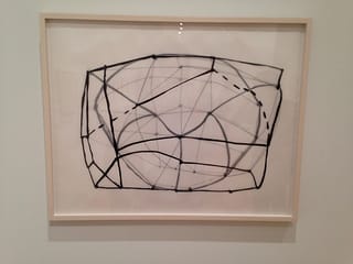 One of the drawings in Susan Hefuna's "Untitled" (2011) series, graphite and ink on paper and tracing paper. Courtesy the artist and Rhona Hoffman Gallery, Chicago.