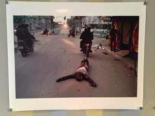 An unlabeled image from the "Tyler Hicks: One Year" exhibition.