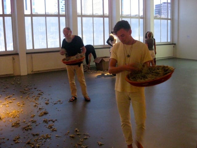 AA Bronson and assistant (sage)