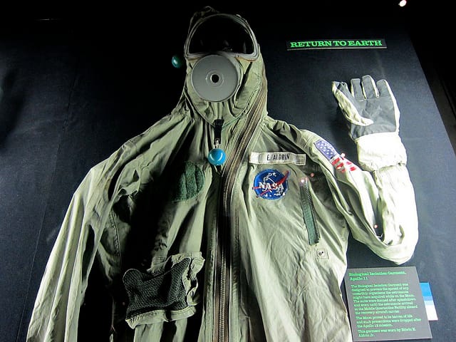 A space suit used by Buzz Aldrin at the National Air and Space Museum (photograph by the author)