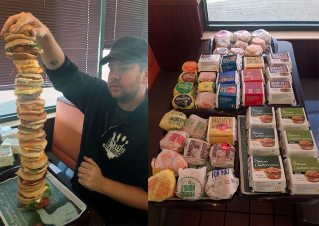 Nick at Dude Foods paid $140.33 to get every sandwich (breakfast, lunch, and dinner) on his local McDonald's menu&nbsp;… and this is what it looks like. Is it art? No, but it is visually impressive. (via  dudefoods.com, h/t Gawker)