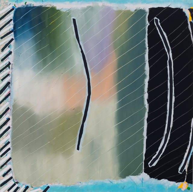 Allison Miller, "Wave" (2013), oil and acrylic/canvas, 36 x 36 in.