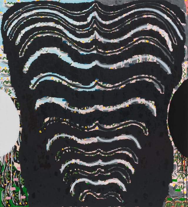 Allison Miller, "Repeater" (2013), oil and acrylic/canvas, 66 x 60 in.