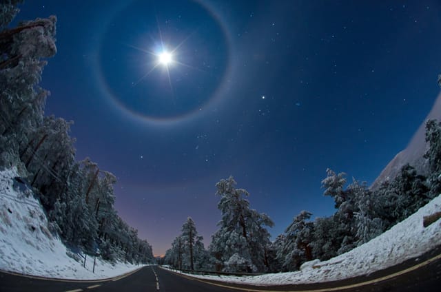 A Quadruple Lunar Halo © Dani Caxete, Highly Commended - Earth & Space Category