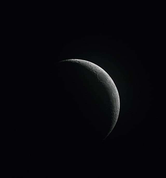 The Waxing Crescent Moon © Jacob Marchio Highly Commended - Young Astronomy Photographer Category