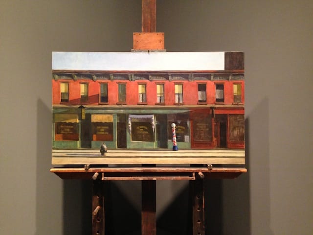 Edward Hopper, "Early Sunday Morning" (all photographs by the author for Hyperallergic)