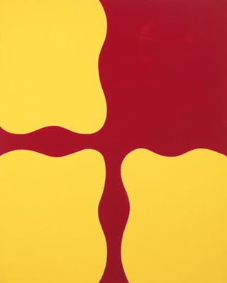 Paul Feeley, "Athens" (1962), oil-based enamel on canvas, 59 1/8 x 47 3/8 inches