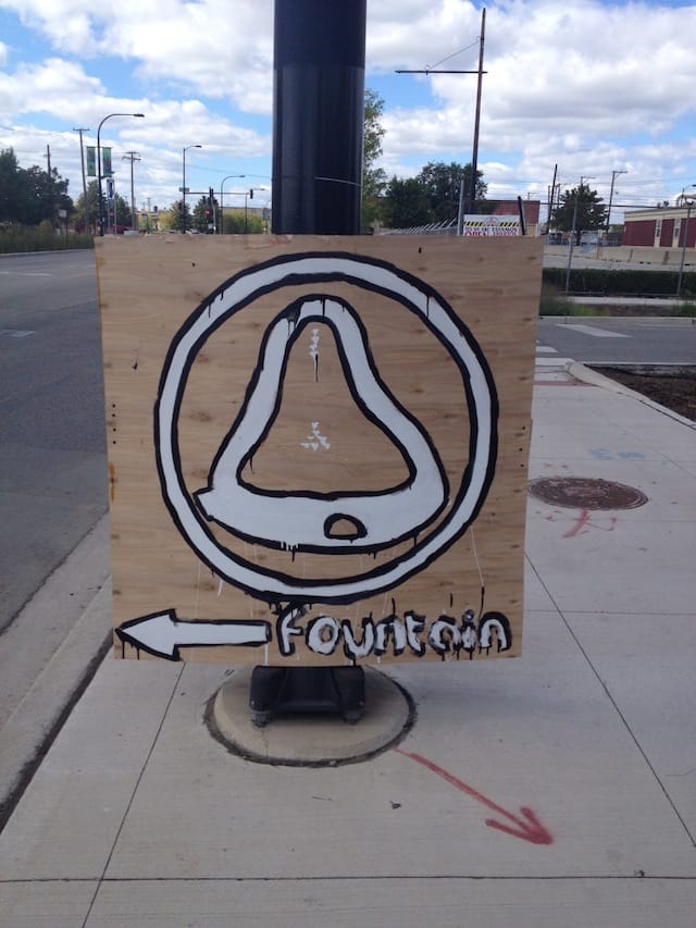 This is the way to Fountain Art Fair (all photos by the author for Hyperallergic) 