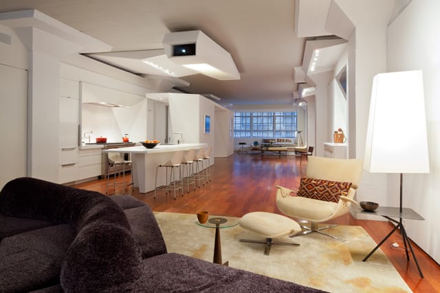 Living room of the Fractal Pad (courtesy Architecture in Formation)