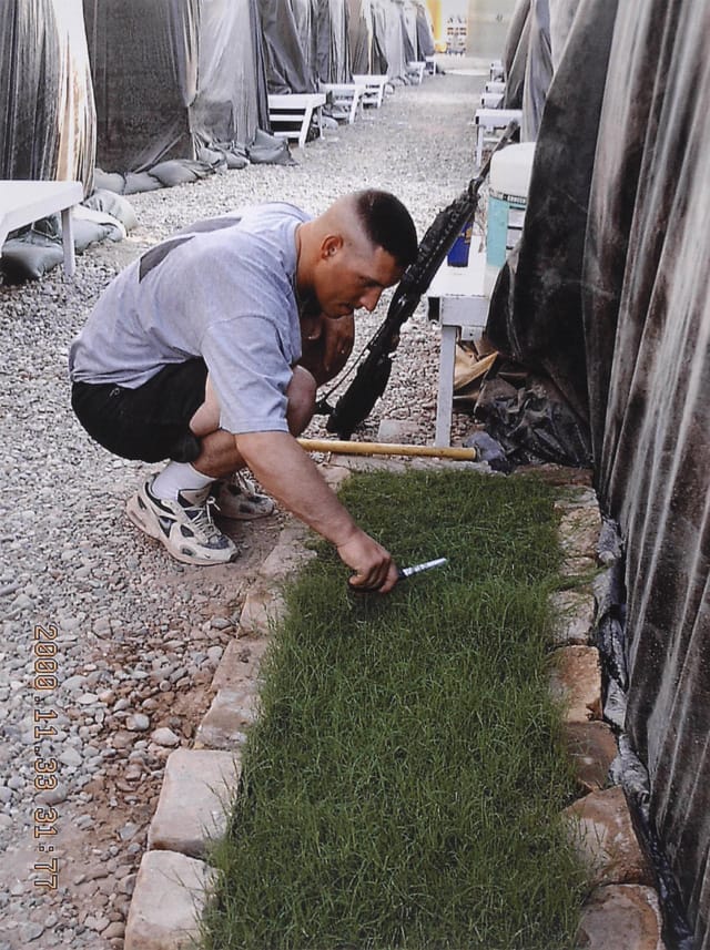 Mark A. Grimshaw, American (born 1968), "First Cut, Iraq, July 2004," inkjet print (printed 2012). (Courtesy of the artist. © Mark A. Grimshaw)