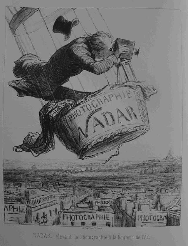 Honoré Daumier, "Nadar elevates (1853) (image via Wikimedia)