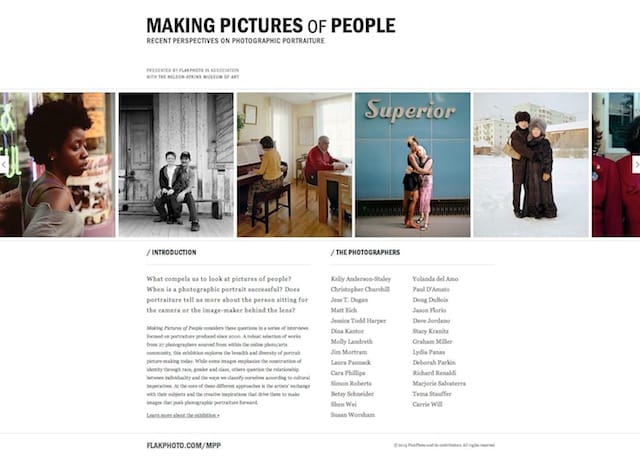 A screenshot of Making Pictures of People. All images courtesy Andy Adams at FlakPhoto.