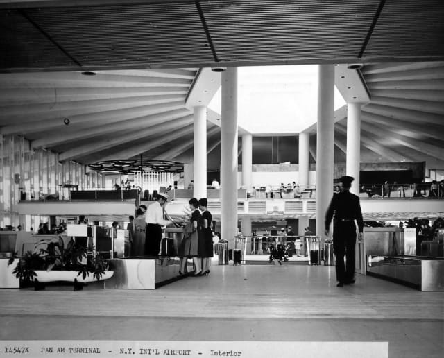 Archive photo of the interior of the Pan Am Worldport (when it was still known as the Pan Am Terminal) (courtesy Save the Pan Am Worldport)