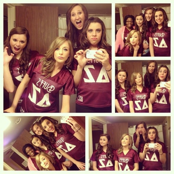 Sorority selfie; image via TK